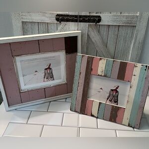 Rustic Multicolor Wooden Picture Frames